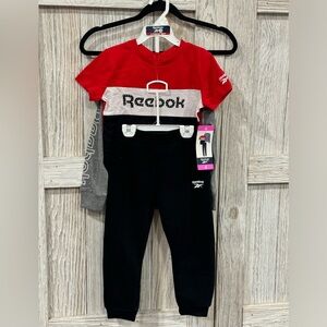 Reebok 3 pc boys set sz 4 NWT